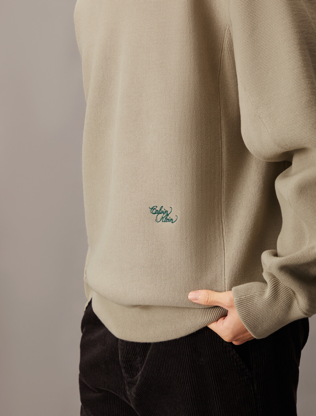 Cotton Blend Relaxed Sweatshirt, Pure Cashmere, hi-res