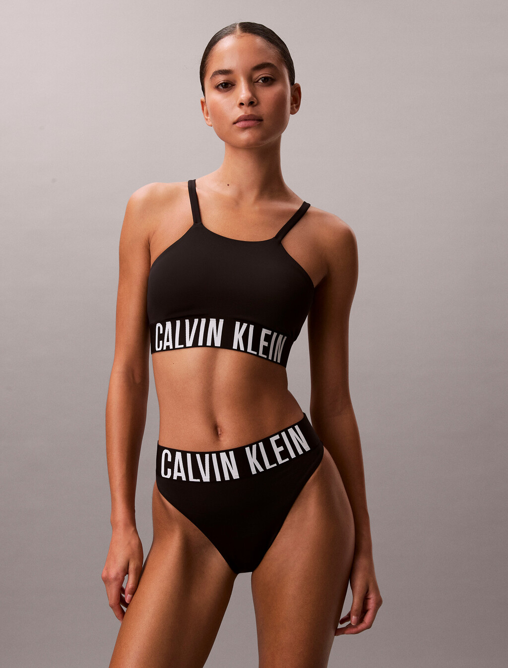 Bralette Bikini Top - Intense Power, Black, hi-res