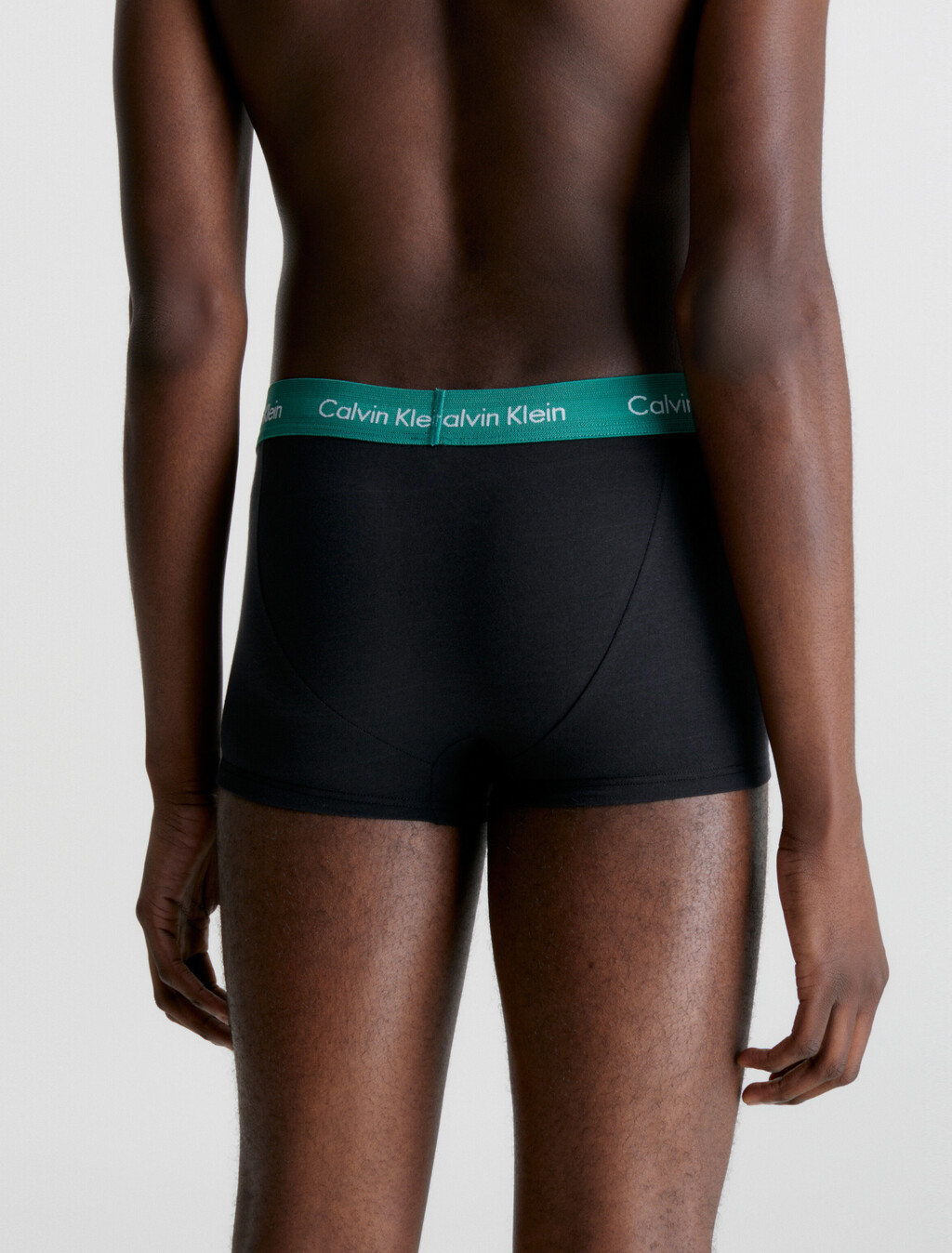 Cotton Stretch 3 Pack Low Rise Trunk, Black w/ Charcoal Heather      Mor, hi-res