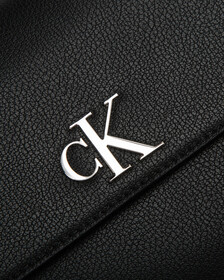 CKJ Minimal Monogram Saddle Bag, BLACK, hi-res