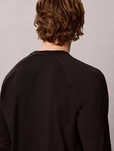 Embossed Logo Long Sleeve T-Shirt, Black, hi-res