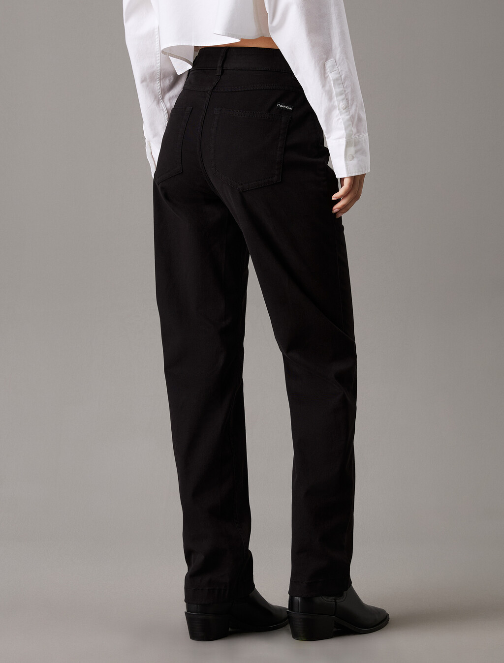 High Rise Straight Trousers, Ck Black, hi-res