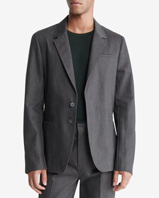 Standards Structured Unlined Blazer, CHARCOAL SMOKE WASH, hi-res