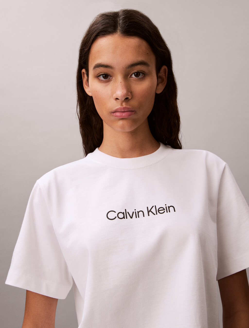 Relaxed Standard Logo Crewneck Tee, Bright White, hi-res