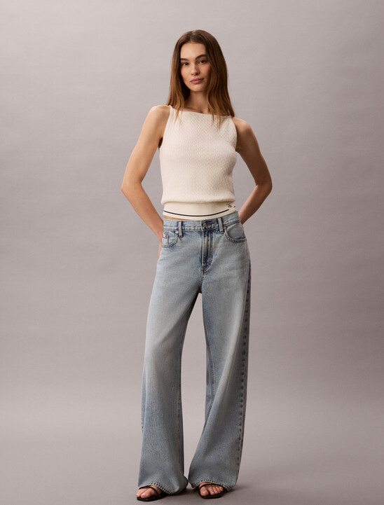 Slim Cable Knit Tank Top