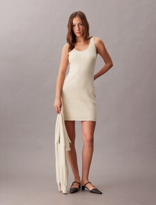 2 in 1 Knit Dress, Eggshell, hi-res