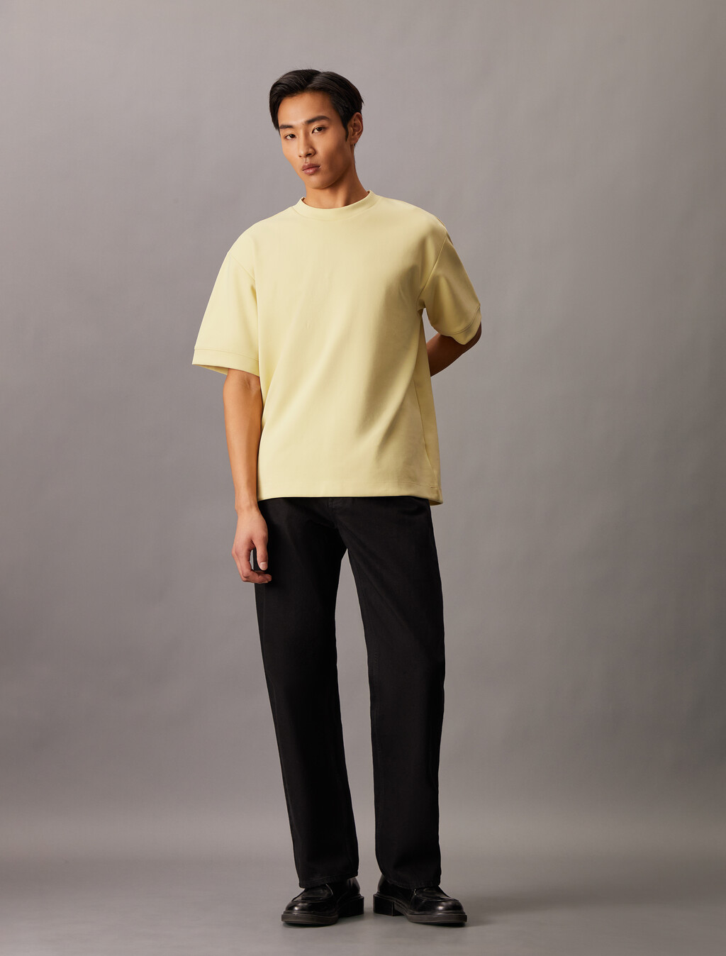 Combed Lightweight Interlock Cotton Crewneck T-Shirt, Reed Yellow, hi-res
