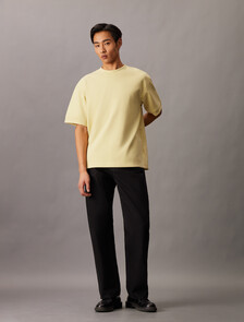 Combed Lightweight Interlock Cotton Crewneck T-Shirt, Reed Yellow, hi-res