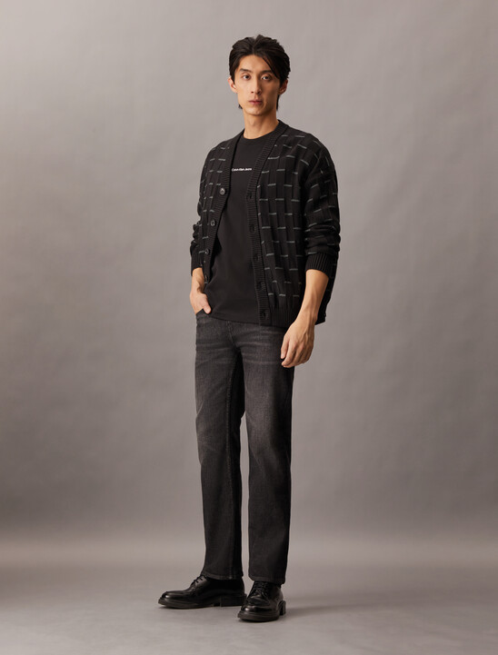 City Grid Texture Cardigan