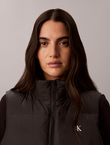Essential Short Down Puffer Vest, Black, hi-res