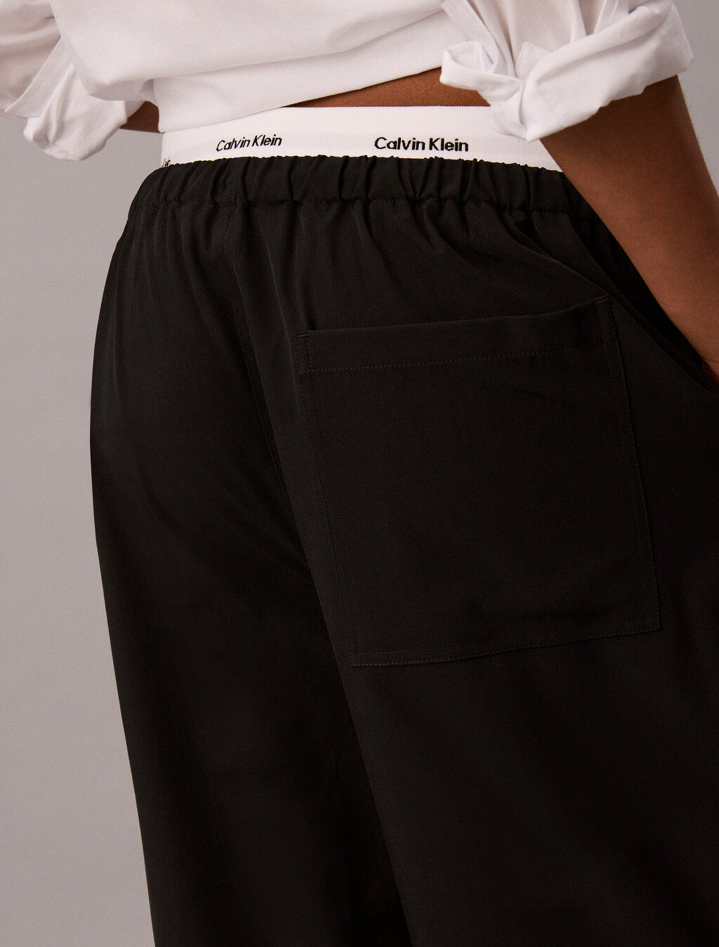 Icon Logo Waistband Tech Twill Pant, Black, hi-res
