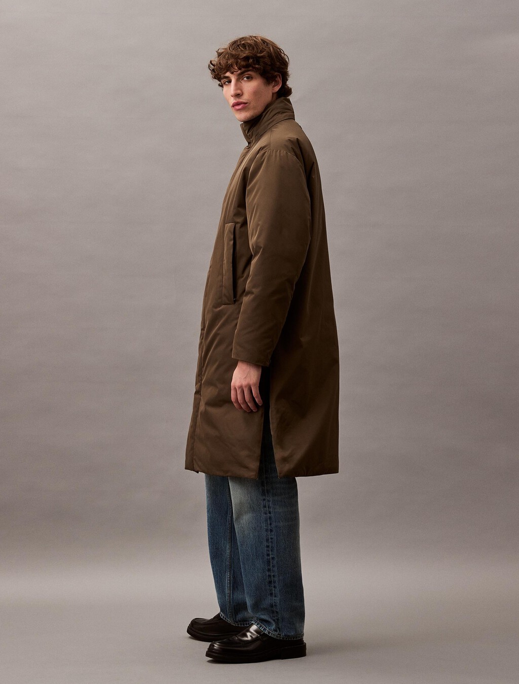 Nylon Padded Parka, Tarmac, hi-res