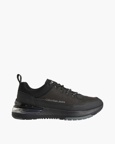SPORTY COMFAIR LACE-UP RUNNERS, Black, hi-res