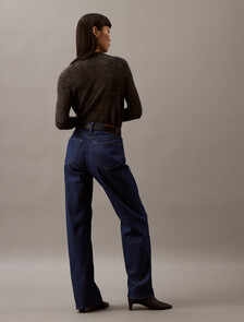 Sheer Alpaca Fine Gauge Crewneck Sweater, Gun Metal Heather, hi-res