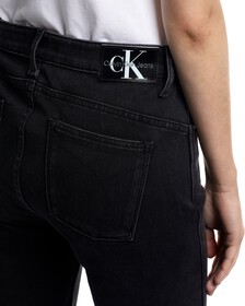 Ultimate Stretch Freefit High Rise Body Skinny Jeans, Washed Black Embro Logo Hem, hi-res