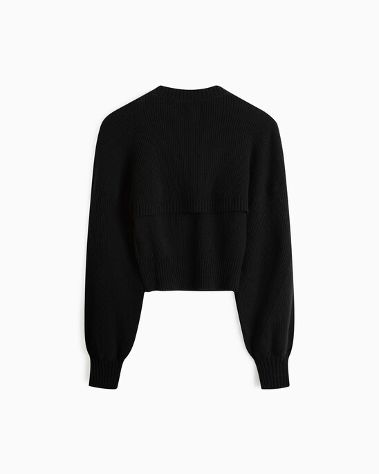 Feminine 2 In 1 Knit Cardigan