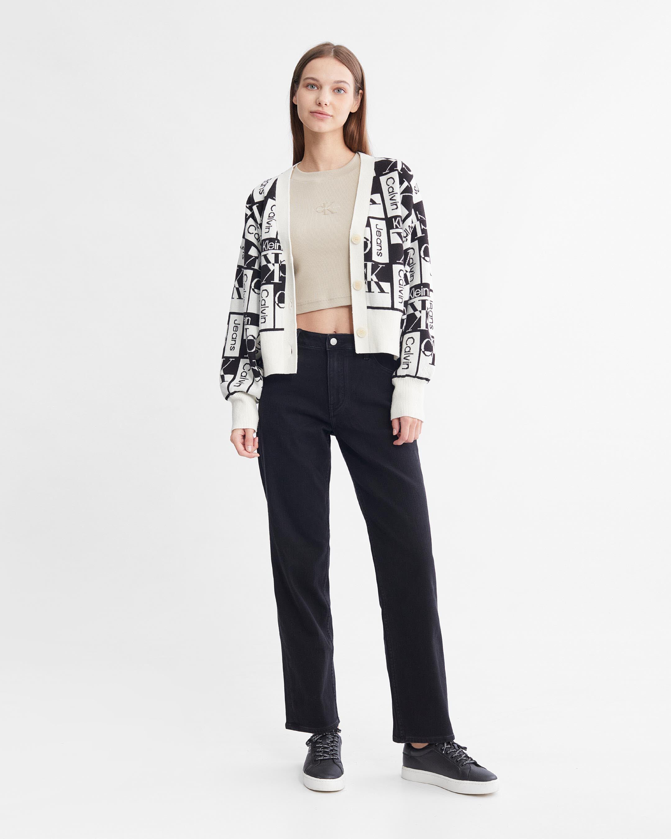 Calvin klein cropped cardigan top