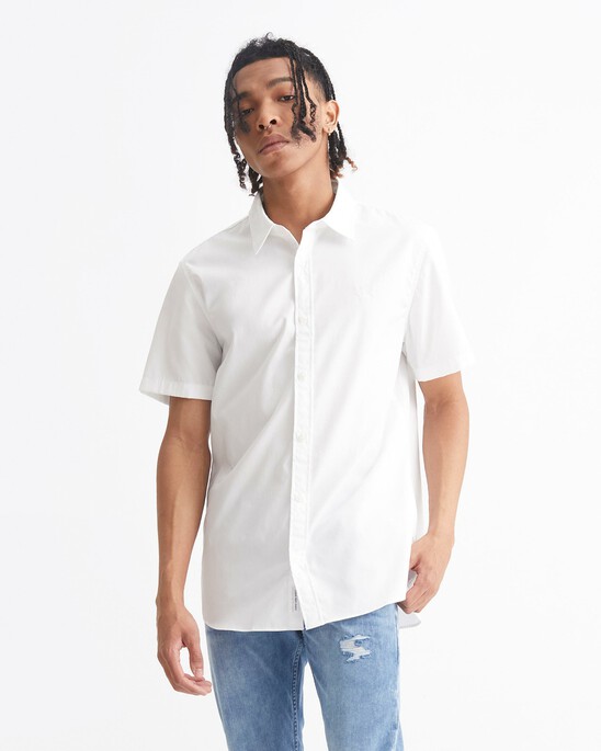 LOGO PIPING RELAXED SHIRT