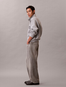Spacer Relaxed Quarter Zip Sweatshirt, Heroic Grey Htr, hi-res