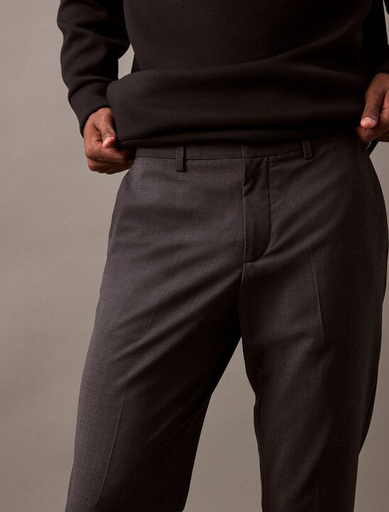Refined Wool Blend Slim Trouser