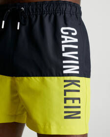 Intense Power Medium Drawstring Swim Shorts, Lemonade Yellow, hi-res