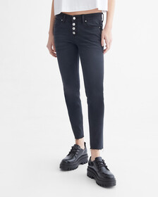 Ultimate Stretch Skinny Cropped Jeans, Washed Black Shanks Rwh, hi-res