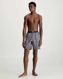 CK Monogram Board Shorts, Ck One Warped Monogram Black Aop, hi-res