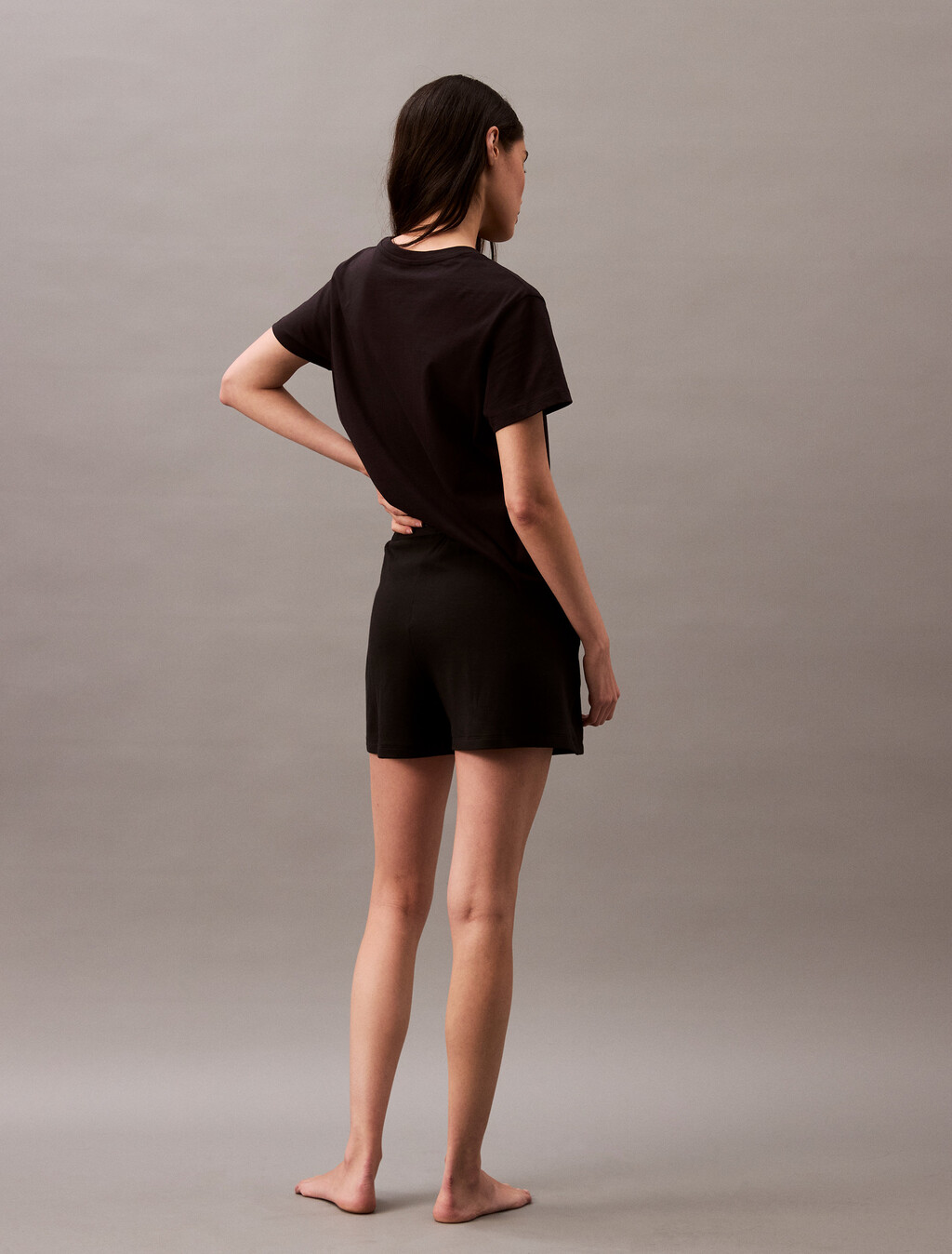 Terry Lounge Sleep Shorts, Black, hi-res