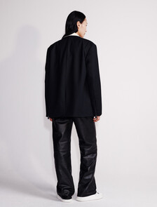 Relaxed Tailored Blazer, Black, hi-res