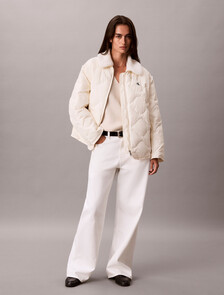 Quilted Down Jacket, Ivory, hi-res