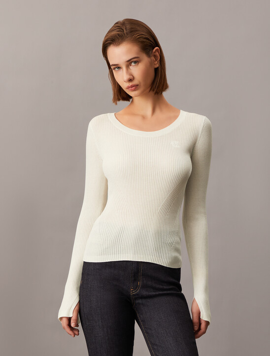 Rib Knit Slim Knit Top