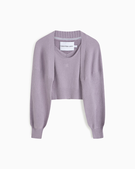Feminine 2 In 1 Knit Cardigan