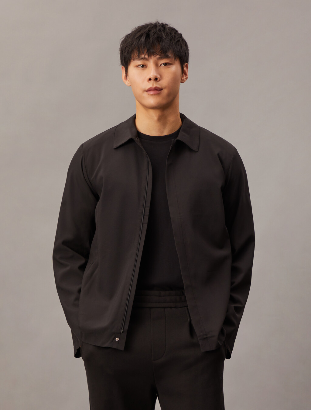 Essential Woven Jacket, Black, hi-res