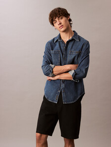 90's Loose Denim Shorts, CK CLASSIC BLACK, hi-res