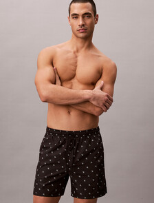 Solid Swim Shorts, DIAMOND LOGO BLACK, hi-res