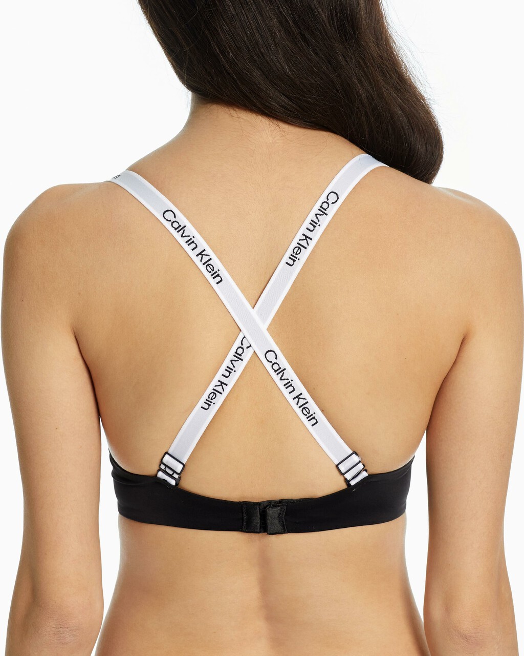 Tailored Logo Lightly Lined Demi Bra, Black, hi-res