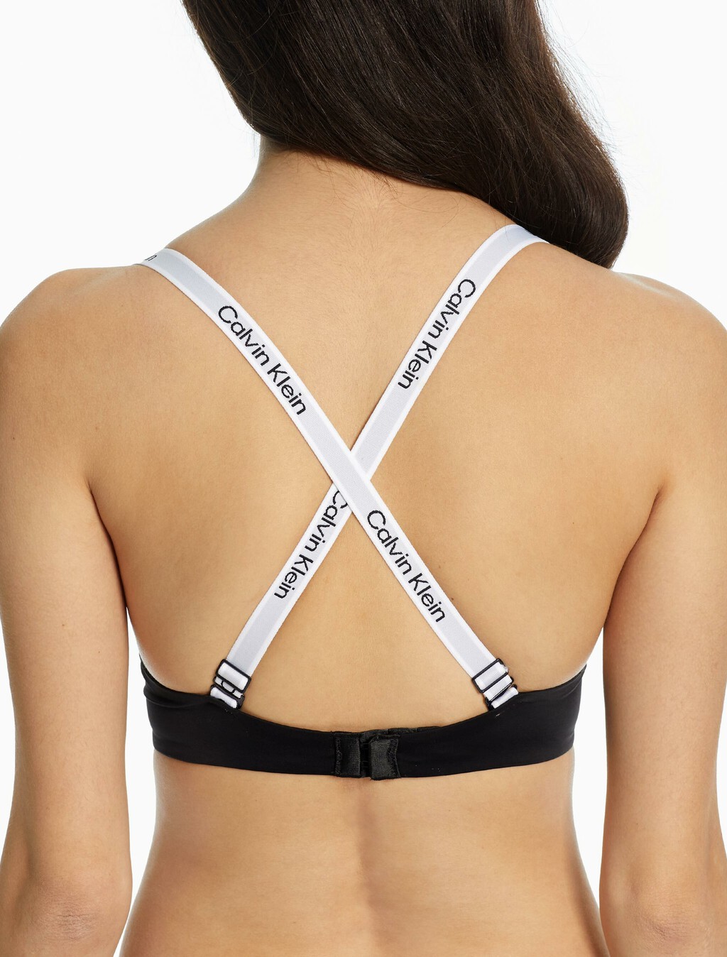 Tailored Logo Lightly Lined Demi Bra, Black, hi-res