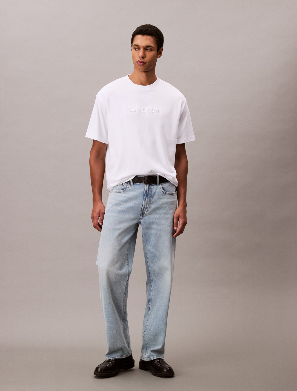 Calvin Klein Logo Tee, Bright White, hi-res