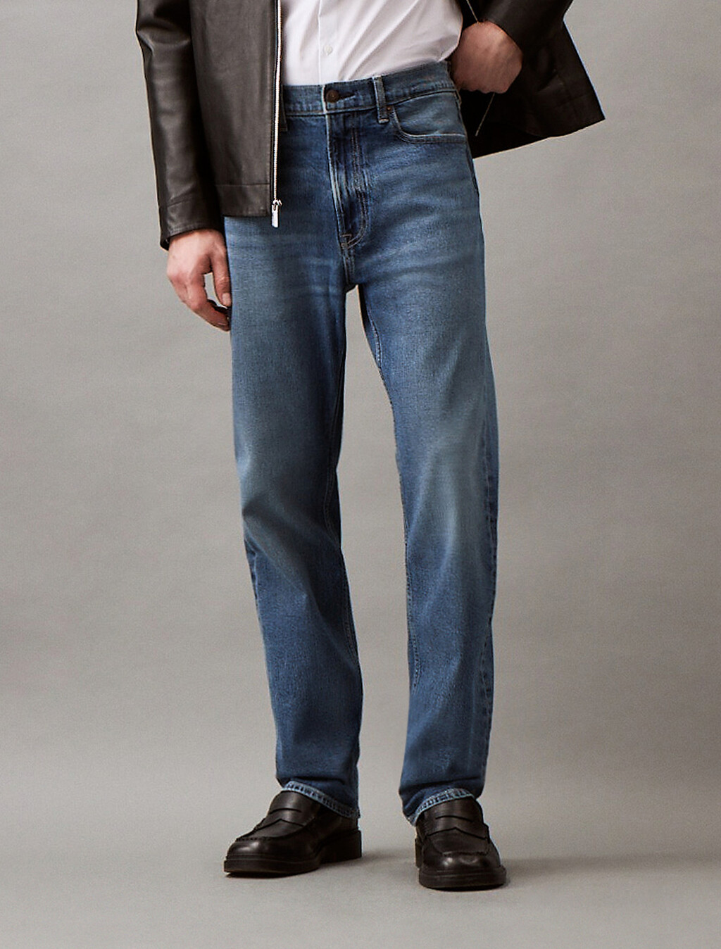 Standard Straight Fit Tinted Stone Jeans, TINTED CK STONE, hi-res