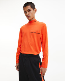 Relaxed Long Sleeve T-Shirt, Coral Orange, hi-res