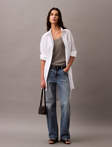 Viscose Rib Knit Tank Top, Turtledove, hi-res
