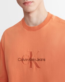 Mineral Dye Relaxed Monologo Tee, Burnt Clay, hi-res