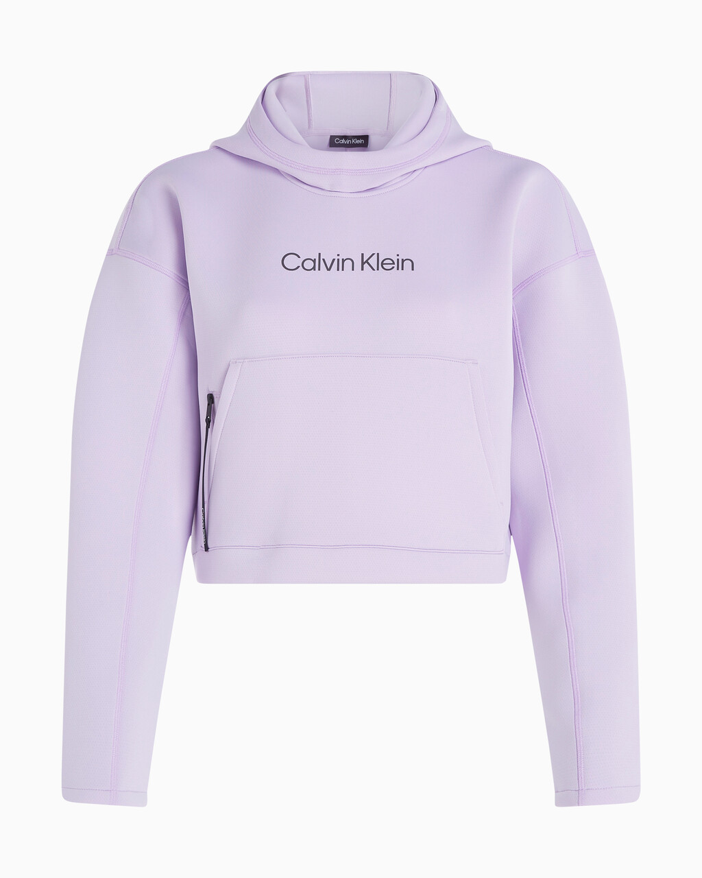 Cropped Logo Hoodie, PASTEL LILAC, hi-res