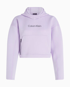 Cropped Logo Hoodie, PASTEL LILAC, hi-res