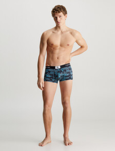 CALVIN KLEIN 1996 MICRO LOW RISE TRUNKS, BLACK PRINT/BLK, hi-res