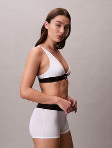 Triangle Bralette - Graphic Monogram Microfibre Stretch, CENT STRIPE ANISE FLOWER, hi-res