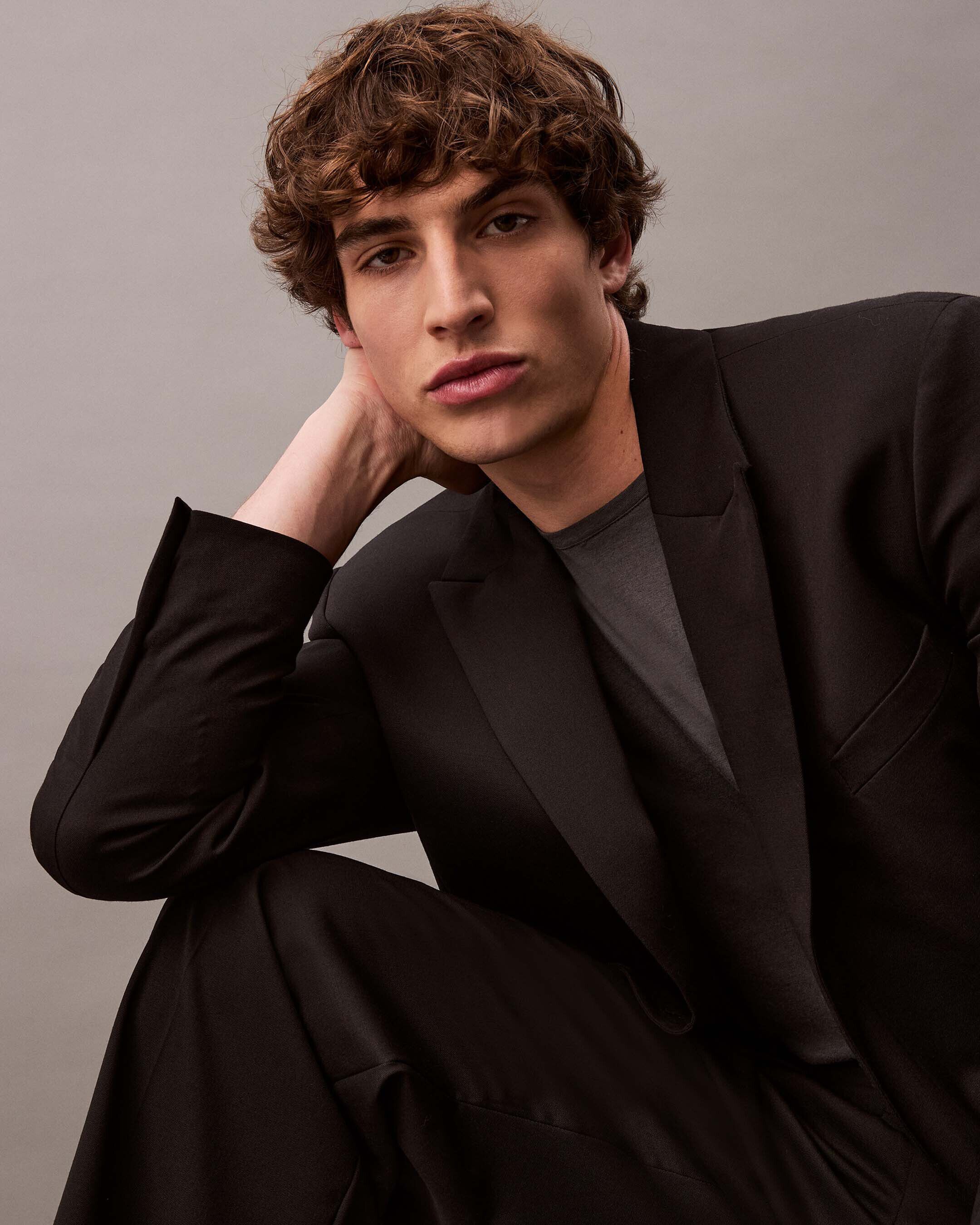 Wool Double Breasted Blazer black Calvin Klein Malaysia