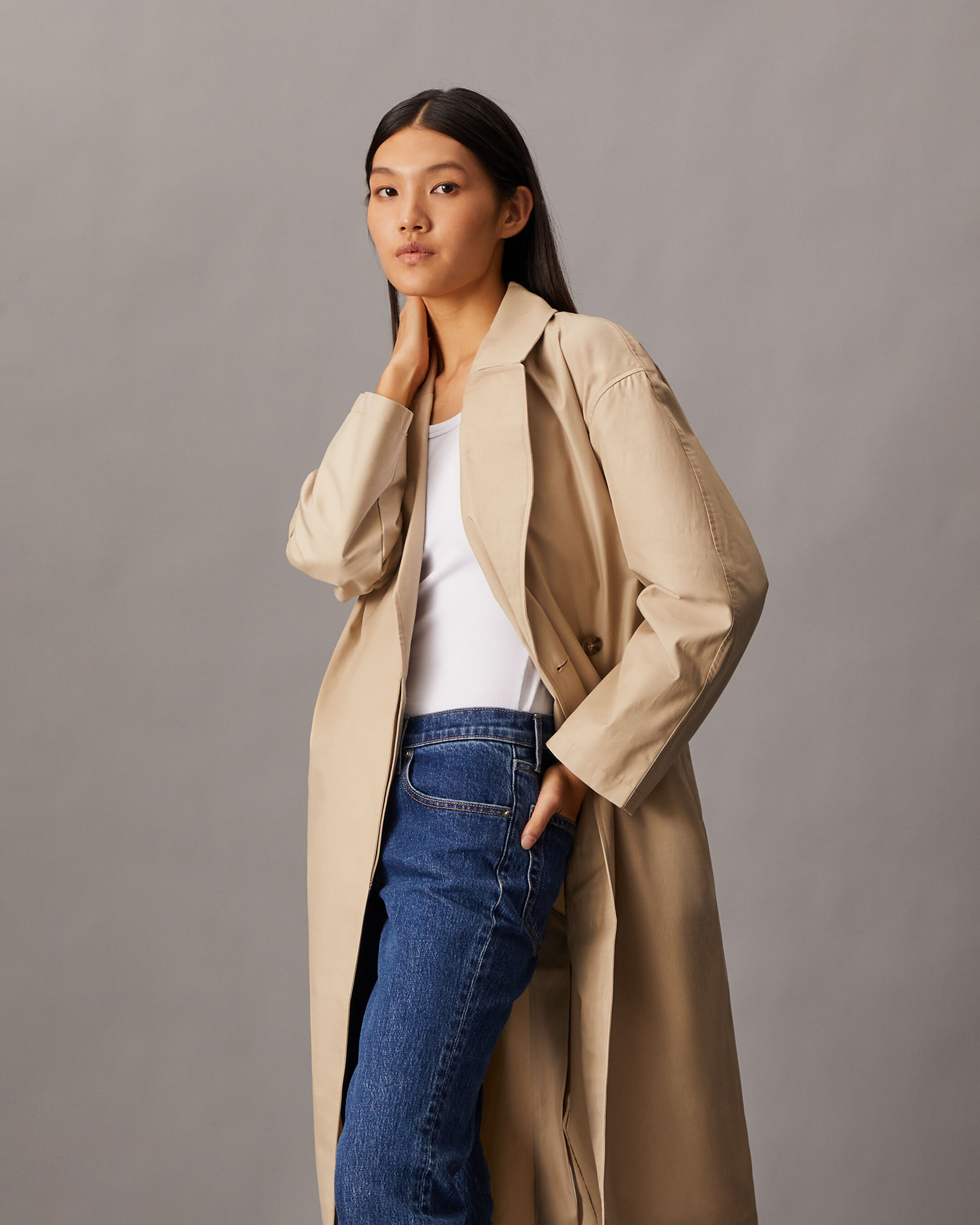 Calvin klein skirted coat on sale