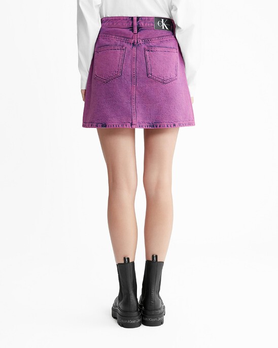 Hyper Real High Rise A Line Mini Skirt