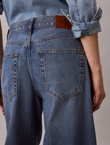 Wide Leg Linen Jeans, LANDMARK BLUE, hi-res